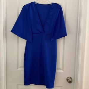 Royal blue knee length dress